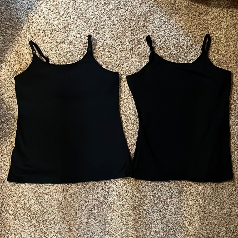 Two Black Nursing Tank Tops
